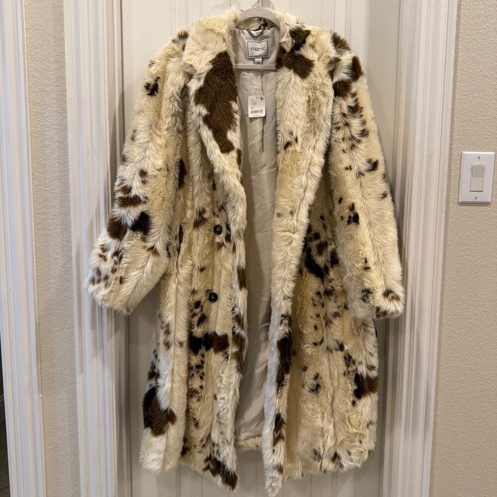 Maeve Grand Glam Faux Fur Coat 1X - Picture 4 of 9